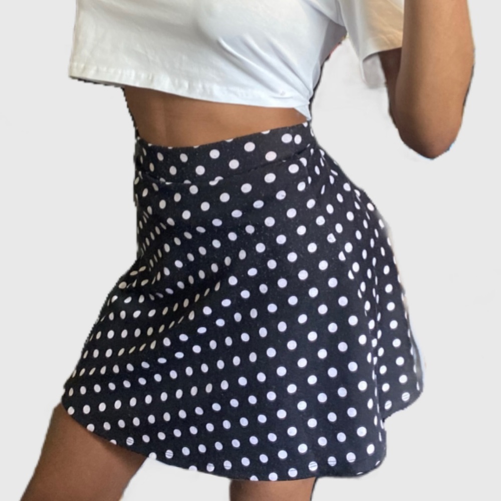 Polka Dot A-line Skirt
